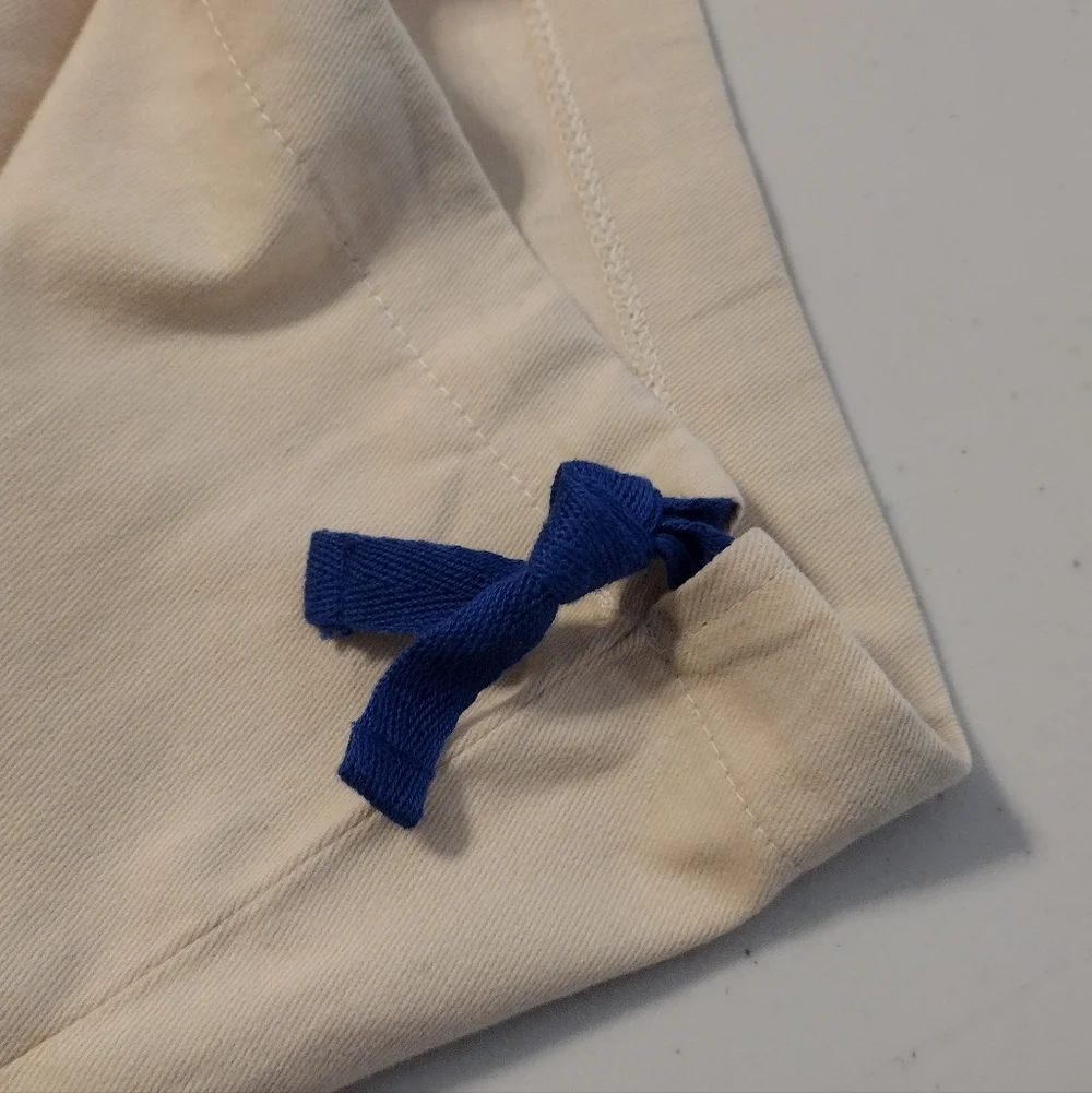Louis Vuitton Cream Blue Drawstring Black Logo Dust Bag